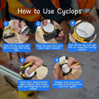 CYCLOPS Erasable Scratch Pads for Tape Measure, Construction, Woodworking Tool - Jobsite Tough, Made in the USA - 2 Pads - Write Measurements & Notes - Great Stocking Stuffer, Gift for Men & Women