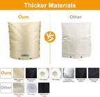 Backflow Preventer Cover Insulated (5˚F) with Thicker 7 Layers Fabric - 30" W x 24" H with Aluminum Foil Backflow Cover for Winter Pipe Freeze Protection - Sprinkler Covers for Outside