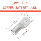 25Pcs 4/0 AWG 5/16"(M8) Stud Tinned Copper Ring Terminals Battery Cable Ends Wire Lugs 4/0 Gauge Battery Cable Lugs Heavy Duty Cable Lugs Bare Copper Eyelets Tubular Ring Terminal Connectors