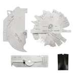 3pcs/Set MG-11 Cam Type Weld Gauge Metric & Inch + V-WAC Gage Biting Edge Stainless Steel Welding Gauge + MG-8 Bridge Cam Gage Welding Gauge