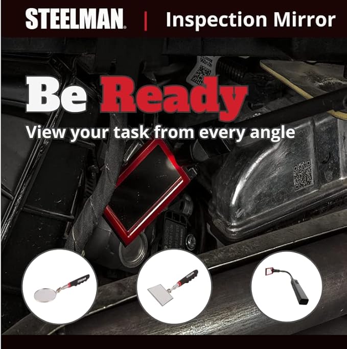 STEELMAN 41817 30-Inch Telescoping 2-Inch x 3.5-Inch Inspection Mirror