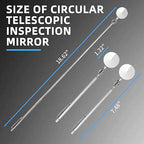 Circular Telescopic Inspection Mirror for car Maintenance, Steering Telescopic Folding Inspection Mirror, Welding Chassis Inspection, Portable Manual Tool