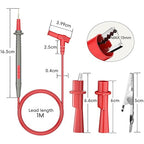 Goupchn Multimeter Test Leads Kit Banana Plug with Push On Alligator Clips Precision Sharp Probes Digital Electrical Test Probes 1000V 10A