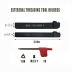 Lather Threading Tool Bit Set External Internal Threading Boring Bars Turning Tool Holders with 11IR A60 16ER 16IR AG60 Carbide Threading Inserts (2pcs Holders +11IR A60)