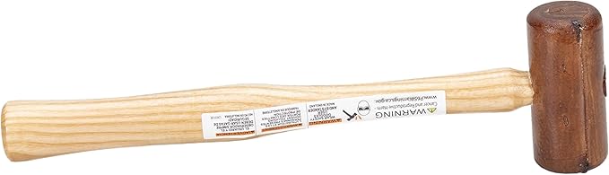 VAUGHAN Rawhide Mallet, Non Marring, Hardwood Handle, 4 oz, RM125, VN58210