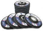 Benchmark Abrasives 4.5" x 7/8" Premium High Density Jumbo Zirconia Type 29 Flap Discs 4 1/2 for Angle Grinder, Sanding Discs, Finishing - Grinding Wheels 4 1/2 Inch - (10 Pack) Mixed Grit Pack