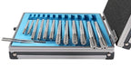 Accusize Industrial Tools Over and Under Sizes 0.1240'' Thru 0.5010'' HSS M2 Premium Chucking Reamer Set, Right Hand Cut, 14pcs/Set, 5528-SX00
