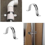 100 PCS 2 Inch U Pipe Strap, M50 Stainless Steel Bracket Clamp for PVC Pipe, 50mm