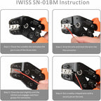 iCrimp XH2.0mm XH2.54mm XH3.96mm Dupont D-Sub Terminals JST Pin Crimper SN-01BM Crimping Tools for Crimper Plier for AWG 28-20 （0.08-0.5mm2）