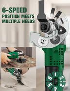 KIMO 20V Cordless Oscillating Tool Kit with 26-Pcs Accessories, Max 21000 OPM, 6 Variable Speed & 3° Oscillating Angle, Battery Powered Oscillating Multi-Tool for Cutting Wood/Nailing/Scraping/Sanding