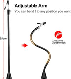 Magnetic Helping Hands Soldering Third Hand Tool PCB Holder Two Flexible Metal Arms Alligator Clips Strong Magnet Base - Can Be Put Anywhere for Electronics Soldering Jewelry Painting Art Crafts Hobby