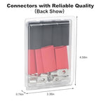 Thick Copper Electric Wire Lugs,10Pcs Tinned Copper Gauge 6Awg-1/4(M6) Ring Heavy Duty Battery Cable Lugs Ends Ring Terminals Connectors with 10Pcs 3:1 Heat Shrink Tubing Assortment Kit