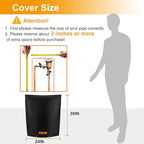 Backflow Preventer Cover Insulated with Thicker 7 Layers Fabric, 24" W x 30" H Backflow Cover with Aluminum Foil Layer for Winter Pipe Freeze Protection, Backflow Insulation Cover