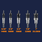 Carbide Hole Saw Kit for Metal TCT Hole Saw Drill Bit Set Hole Cutter Kit for Stainless Steel 5PCS(9/16" to 1")