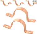5-Pack EFIELD 1-1/4-Inch Copper Pipe Straps, Two-Hole Clamp Mount, Copper Made,(COPPER127)