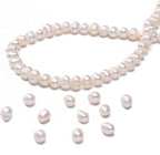 Natural Pearl Beads Potato 5-6mm White Freshwater Cultured Loose Gemstone Beads for DIY Jewelry Making 13.8''/Strand HQ