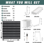 8-Pack 22"x44" Plastic Pegboard Panels Durable Modular Organizer Boards for Wall Storage, Garage, Workshop & Craft Room – Lightweight & Easy to Install