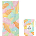 Dock & Bay Beach Towel - Quick Dry, Sand Free - Compact, Lightweight - 100% Recycled - Includes Bag - Sugar Palms - Large (160x90cm, 63x35)