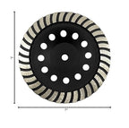 Benchmark Abrasives 7 Inch Concrete Grinding Wheel Turbo Diamond Cup Wheel with 5/8"-11 Arbor Hole for Masonry, Marble, Natural Stone, Concrete Grinding Wheel - Angle Grinder Attachments (7”)