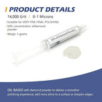 SCOTTCHEN Diamond Polishing Paste,14,000 Grit 0-1 Microns Lapping Compound with 50% Concentration of Diamond Powders for Jewelry, Metal, Ring, Glass, Coin,etc.-5 Gram