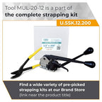 Teknika MUL-20 Heavy Duty Sealless Combination Tool for High Tensile Steel Strapping, Adjustable for 1/2" and 5/8" Strap Width