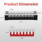 APIELE 15A Screw Terminal Block 8 Position Dual Row Covered 8 Position Pre-Insulated Terminal Barrier Strips (15A 6PCS 8P+6PCS Wiring Strips)