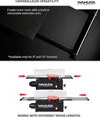 Jointer - 8-inch Benchtop Wood Jointer, Spiral Cutterhead Portable Jointer, Cast Iron Tables w/Pull Out Extensions, 4-Sided Carbide Tips & 10amp Motor, Woodworking Tools (50180CC-WHD)