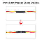 XHF 205 PCS Length 3.5" White 3:1 Waterproof Automotive Electrical Heat Shrink Tubing Assortment Kit Large Size Marine Grade Adhesive Lined Tube, Insulation Sealing