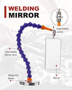 Inspection Mirrors Welding Mechanic Mirror with Magnetic Base Adjustable Arm Machine Tool for Technicians Auto Mechanics for Use in Confined Spaces