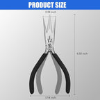 Needle Nose Pliers, 6.5" Long Nose Pliers with Cutter, Precision Serrated Twill Design Jaw Small Needle Nose Pliers for Jewelry Making, Bending Wire, Crafts, Electronic Repair