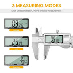 Digital Caliper, Sangabery 6 inch Stainless Steel Caliper Measuring Tool with Inch/Metric/Fractions Conversion and Large LCD Display, Perfect for DIY, Household and Professional Use