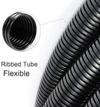 ZhiYo 50FT 3/4” Wire Loom Split Tubing Auto Wire Conduit Flexible Cover | High Temperature Heat Resistant -40F to 257F | Plastic Cover for Electrical Wires & Cables