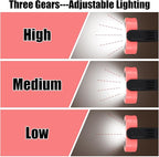 Retisee 2 Pcs 720 Lumens Magnetic Work Light USB Rechargeable LED Flashlight Portable Inspection Light for Car Repair Emergency Lighting Mechanics Workshop (Pink)