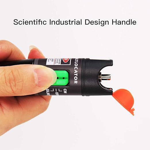 2PCS Visual Fault Locator 30KM Fiber Optic Cable Tester Meter Red Light VFL with 2.5mm Universal Connector for FC/SC/ST Adapter Pen for CATV Telecommunications Engineering Maintenance