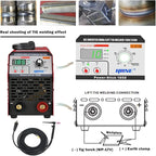 HONE ARC Welder, Actual 185Amp 110V/220V Stick Welder with Lift Tig Function, Digital IGBT Inverter Welding Machine with Hot Start Arc Force Anti-Stick VRD, High Duty Cycle for 1/16"-5/32" Welding Rod