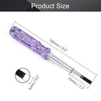 Fielect 10pcs Voltage Tester Voltage Detector Pen Circuit Tester Tool Steel Batch Slotted Test Pencil JRDB-168 AC/DC 100-500V Clear