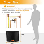 Backflow Preventer Cover Insulated with Thicker 7 Layers Fabric, 30" W x 24" H Backflow Cover with Aluminum Foil Layer for Winter Pipe Freeze Protection, Backflow Insulation Cover
