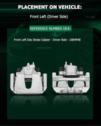 SCITOO Front Left Brake Caliper With Bracket 18B4948 Compatible For Chrysler Aspen 2007-2009 For Dodge For Durango 2007-2009 For Dodge Ram 1500 2006-2010 For Ram 1500 2011-2017