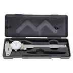 Stainless Steel 6-Inch Dial Caliper - Measuring Range 0-6 Inch for Internal and External Dimensions and Depth - Easy to Use Tool With Suitcase