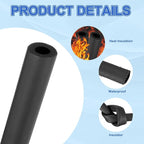 uxcell Pipe Insulation Tube Foam, 3/8" ID x 3/16" Thick x 1.64ft Foam Pipe Cover Non-Slip Hollow Tubing Guitar Air Conditioner Stand Fitness Equipment Handles, Black