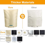 Backflow Preventer Cover Insulated (5˚F) with Thicker 7 Layers Fabric - 24" W x 24" H with Aluminum Foil Backflow Cover for Winter Pipe Freeze Protection - Sprinkler Covers for Outside