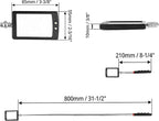 Inspection mirror telescoping with light Mirror practical addition to car repair, and anyone's toolbox Inspection Tool for Checking Vehicle, and Other Small Parts Extended (Inspection mirror-2PCS)