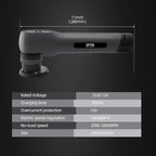 Cordless Mini Polisher, SPTA 12V Cordless Polisher for Detailed Polishing, Cordless Car Buffer Polisher, RO&DA Buffer Polisher with Mini Polishing Pads and Wool Pads for Polishing, Sanding, Cleaning