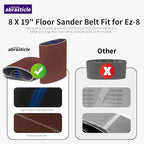 12 Packs 8 x 19 inch 100 Grit Cloth Floor Sanding Belts Ideal for Sanding Commercial and Residential Flooring