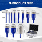 SHDIATOOL Diamond Drill Core Bits,Tile Drilling Core Hole Saw Kit for Porcelain Marble Ceramic Granite with 1/4 Carbide Positioning Drill Bit 11pcs 6/6/6/8/10/12/20/25/28/32MM/25MM