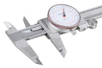 Accusize Industrial Tools 0-6''/0-150 mm by 0.001''/0.02 mm Inch/Metric Dual Needle Precision Dial Caliper Stainless Steel, P920-S236