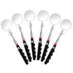 Telescoping Inspection Mirror 6 Pcs Retractable Mirror 28.3 Inch Mechanical Mirrors Long Handle Under Vehicle Detection Mirrors for Car Repair Tool Visual Reflector Contractor Mechanics