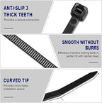 Zip Ties, RAZCC 1200pcs Black Cable Zip Ties 16 Inch, Heavy Duty Plastic Wire Ties with 70lb Tensile Strength, Self-Locking Black Nylon Tie Wraps for Indoor and Outdoor