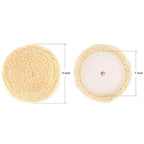 Makitoyo 3PCS Wool Buffing Pad Kit 8 Inch, 8" (200mm) 100% Natural Wool Hook and Loop Grip Polishing Pad for Car Polishing, Buffing and Cutting for Automotive, Marine and Epoxies