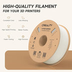 Official Creality Hyper PLA Filament 1.75mm, High Speed PLA 30-600mm/s 3D Printer Filament, Dimensional Accuracy +/-0.02mm, Fit Most FDM 3D Printers，1KG(2.2lbs) Spool White